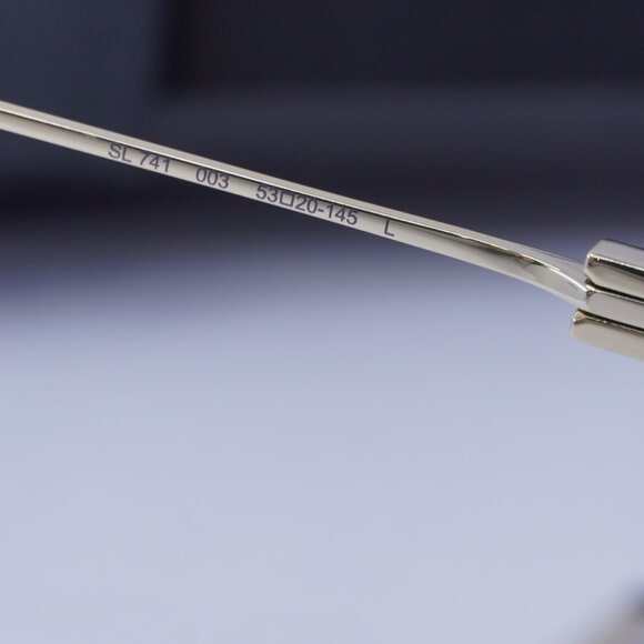 Saint Laurent SL741 003 Square Sunglasses - Gold/Green - Picture 6 of 12